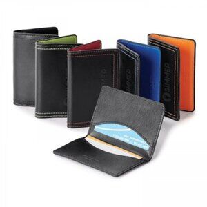 BUSINESS CARD HOLDER- GENUINE LEATHER- Blue only- BRAND NEW